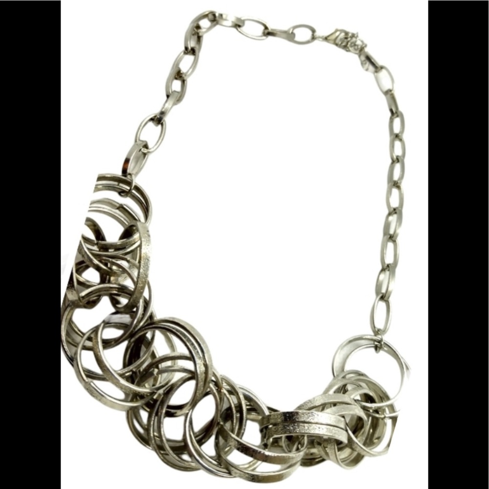 Silver Circular Ring Necklace - image 3